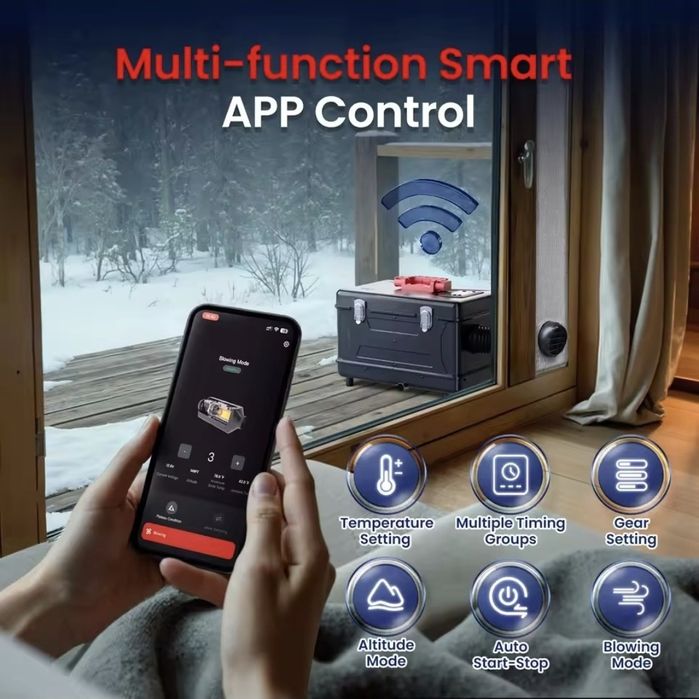 Incalzitor motorina sirocou webasto HCALORY 8KW 12V/24V/220V Bluetooth