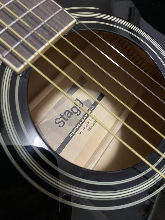 Акустична китара STAGG SA20D BLK + калъф