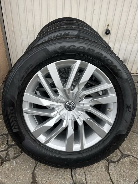 Jante aliaj 5x112mm, anvelope iarna 255/55 R19, VW Touareg 3, Phaeton, Tiguan, Passat