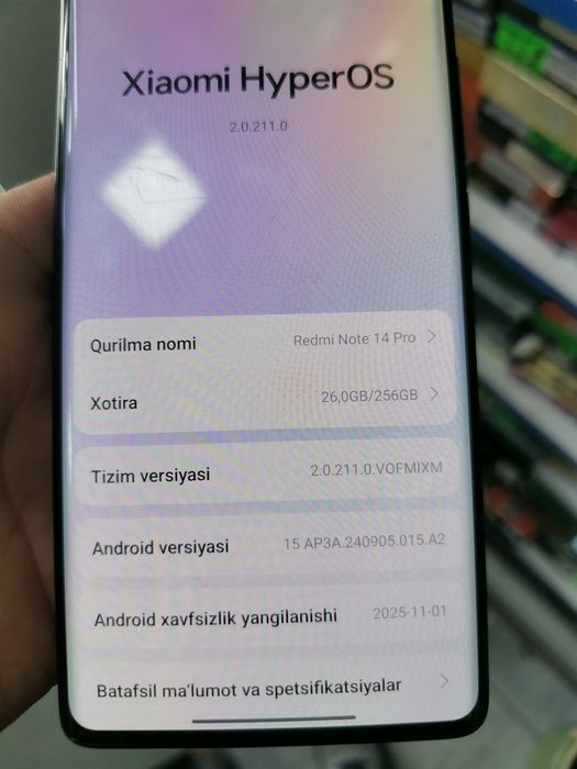 Redmi note 14 pro original 256gb srochna sotiladi