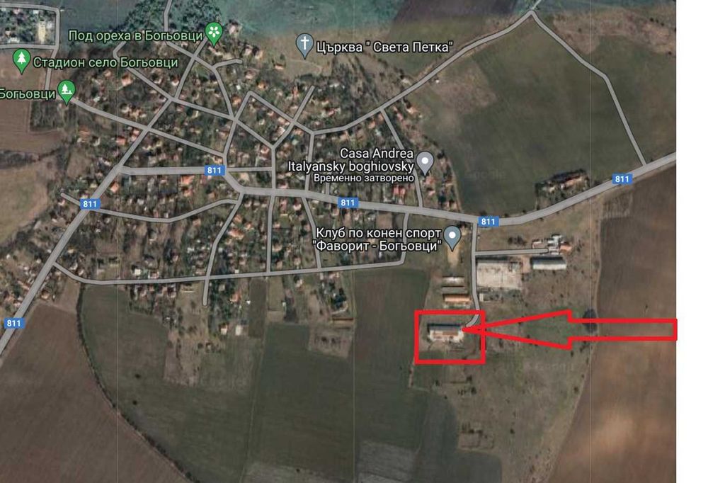 Под наем производствена сграда  1000 кв. м. и УПИ с площ 5000 кв. м.,