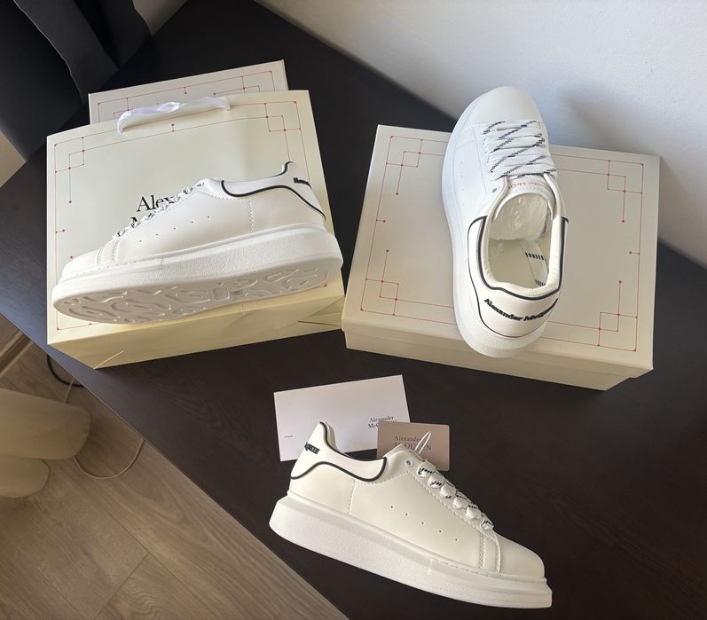 Adidasi Alexander McQueen White-Black