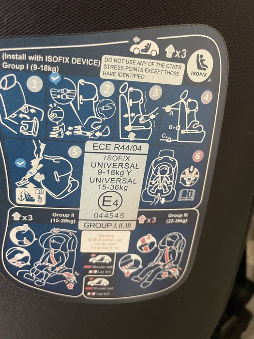 Scaun  auto copii cu isofix 9-18 kg