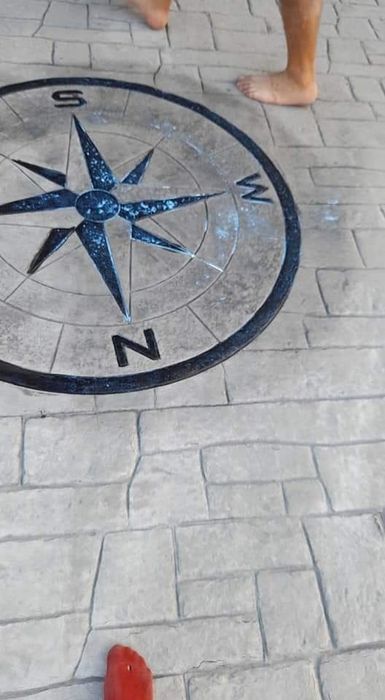 Beton amprentat, elicopterizat pavaj casă placări vertical