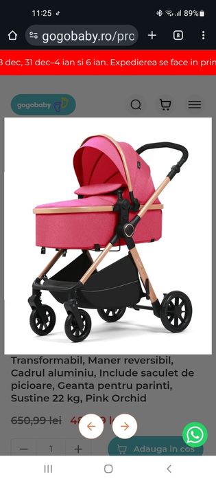 Vând cărut 2in1 în stare bună