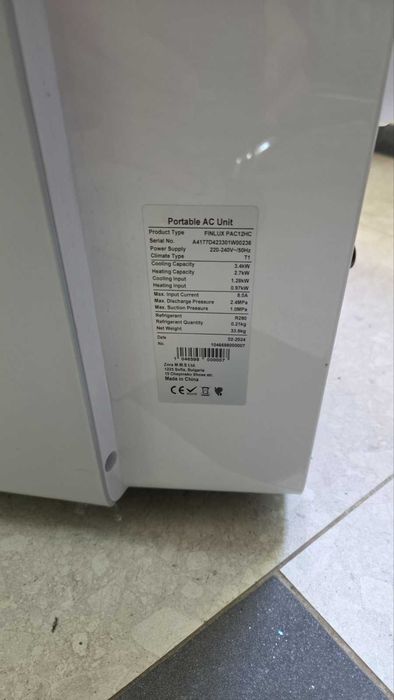 Климатик мобилен Finlux PAC12HC , 12000 охл/отопление BTU
