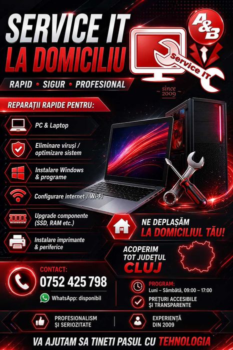Service PC&Laptop la domiciliu