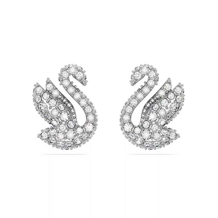 Обеци Swarovski / Сваровски - Лебед