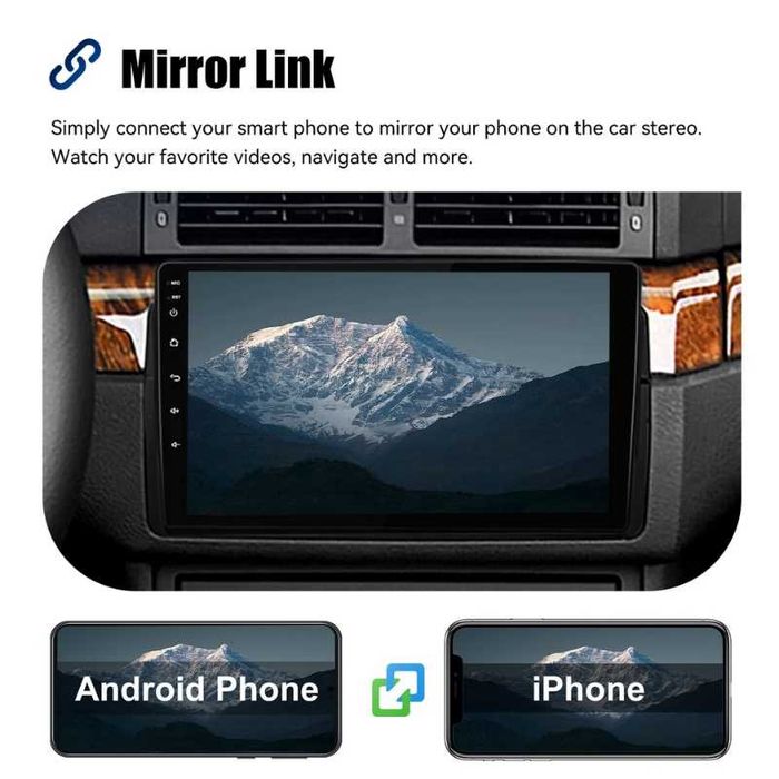 BMW серия 3 E46/M3 2-DIN мултимедия с Android’14 4GB/64GB