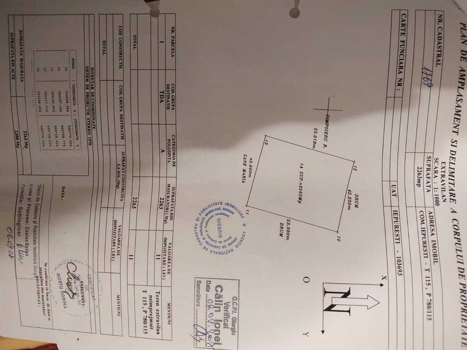 Teren de vanzare Valter Maracineanu, jud Giurgiu