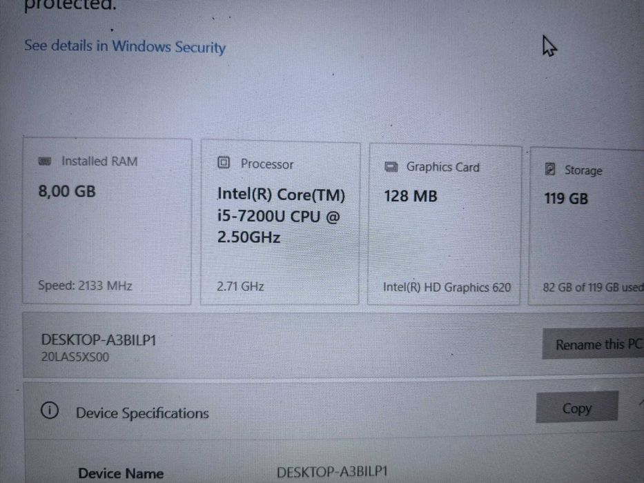 Lenovo ThinkPad T580 I5 15.6 ips 8gb RAM 2 BATERII SENZOR AMPRENTA