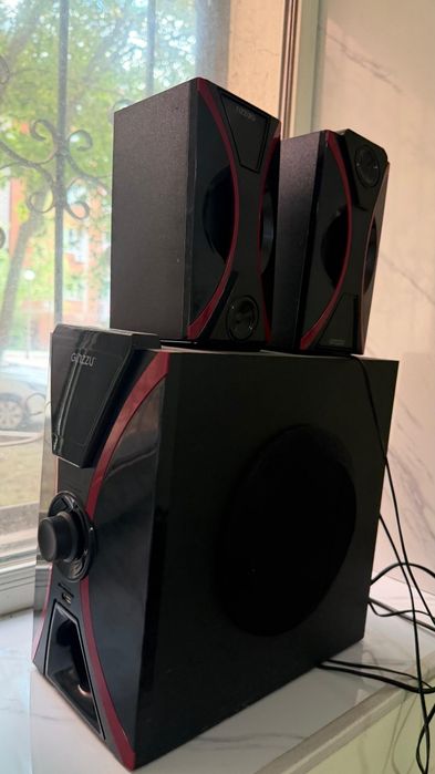 Колонки Bluetooth Ginzzu GM-427, 2.1, черный