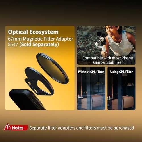 Магнитен калъф SMALLRIG FilMov iPhone 17 Pro за гимбъл DJI Айфон кейс