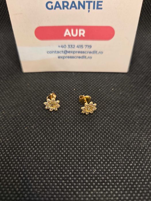 Cercei aur 14K 1.20g (49879 Ag11 Piata Nicolina) Garantie 2 ani!