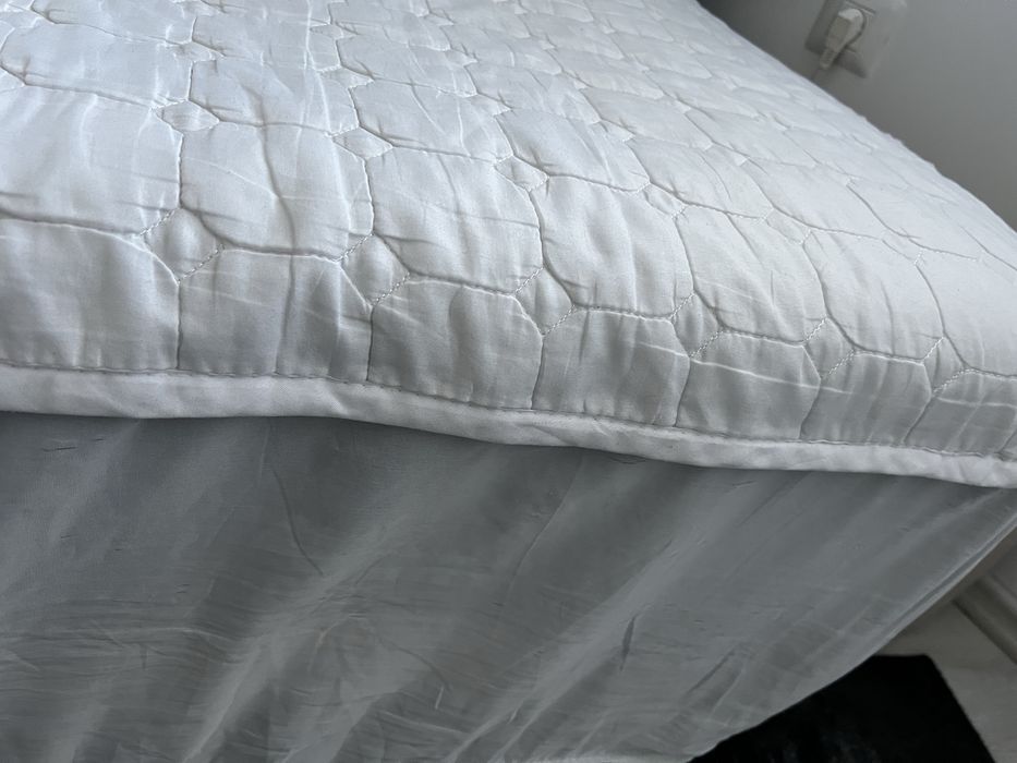 Cearceaf pat, Rezistent poliester/TPU, Impermeabil, 120x200x35cm, Alb