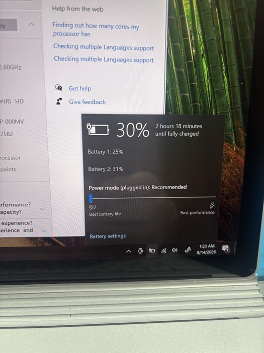 Vand microsoft surface book i7 6600 8gb ssd 256gb 2k touchscreen