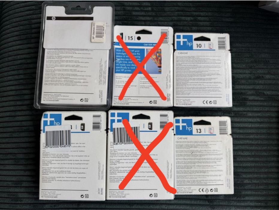 Мастило HP 10, 13, 15, 17, 78