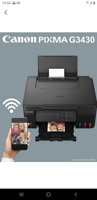 Rangli va rangsiz chop etadigan Canon pixma G3430 printeri sotiladi.