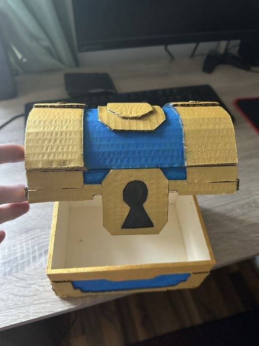 Cufar decorativ handmade – realizat manual din carton si lemn