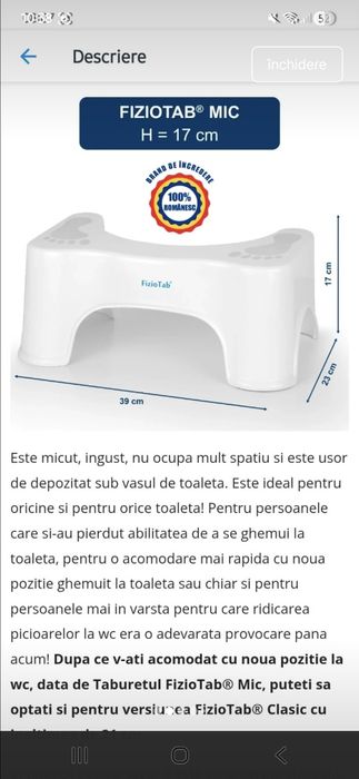 Taburet pt wc fiziotap