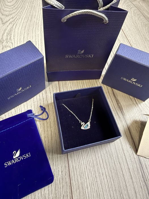 Lantisor/Colier Swarovski Dancing Swan//Premium