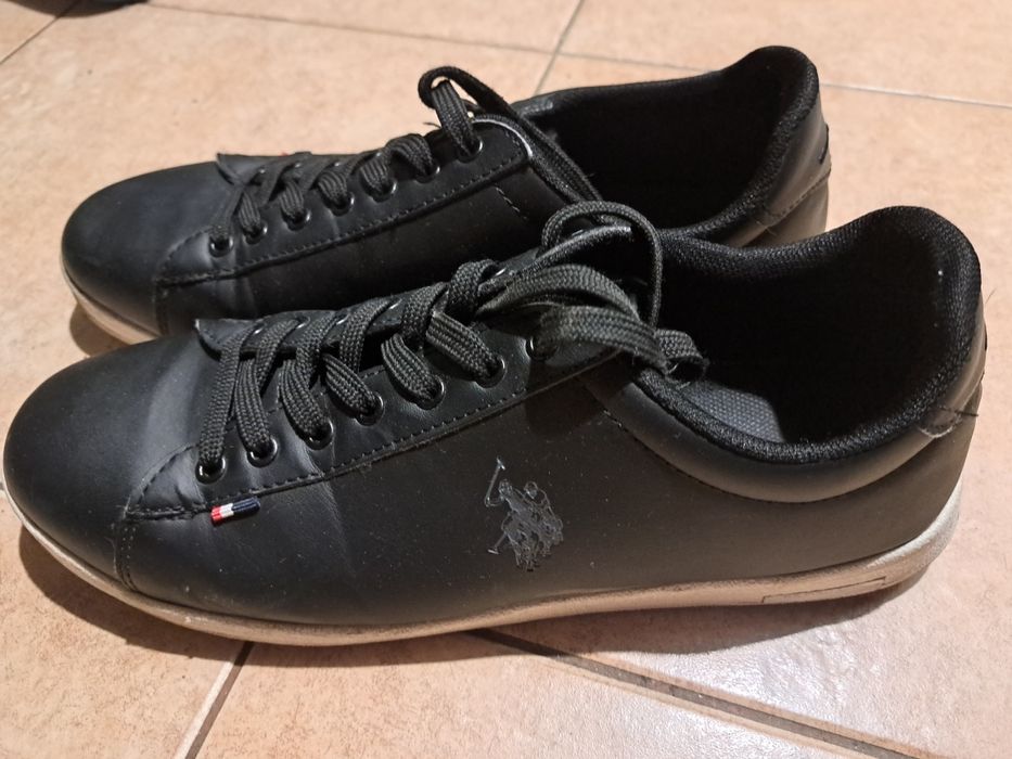 U.S. Polo Assn Чисто НОВИ! Мъжки официални черни кожени обувки