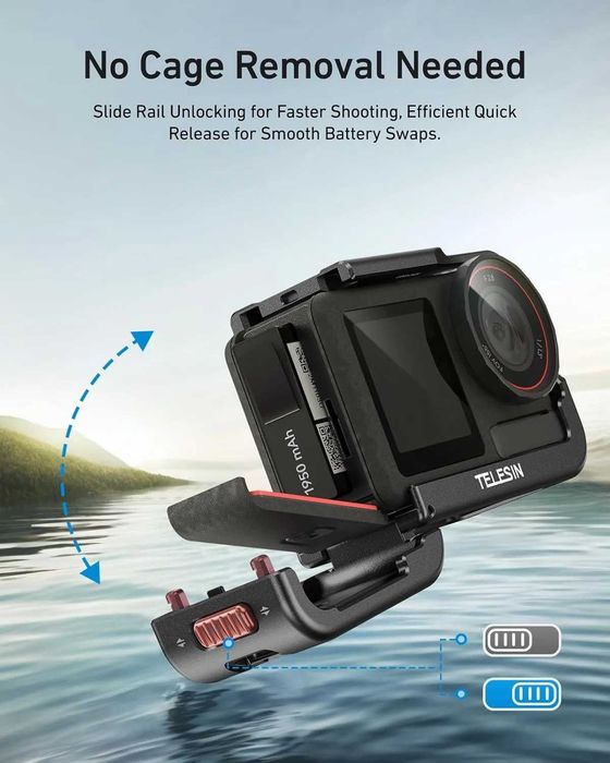 Cadru metalic frame protectie camere actiune DJI Osmo Action 3 4 5 Pro