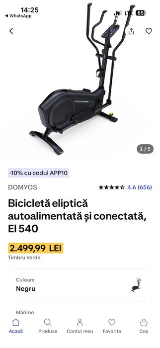 Bicicleta eliptica C3 Domyos
