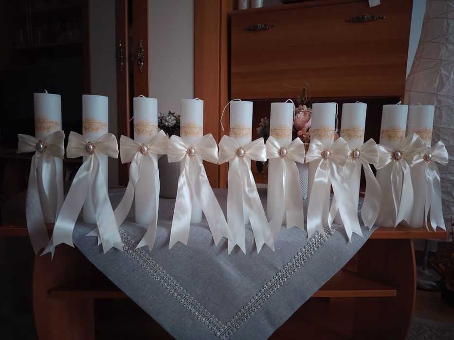 Set 10 lumanari cununie religioasa/biserica nunta
