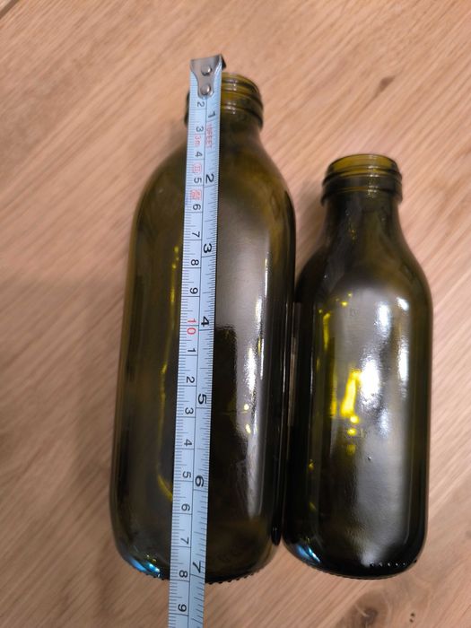 Set de 2 sticle vechi, nuanță olive