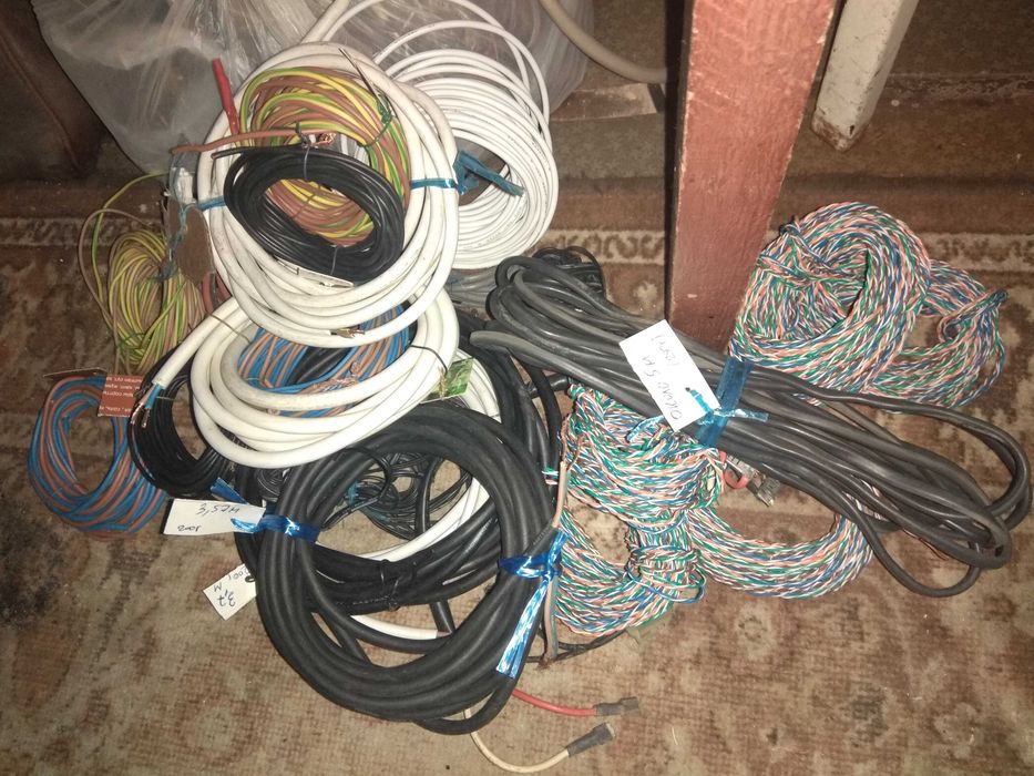 Кабель провод разный для телефона , микрфона и др, медный СССР