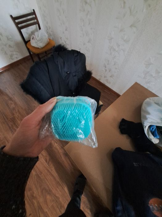 мочалка силиконовая с дозатором для собак и кошек