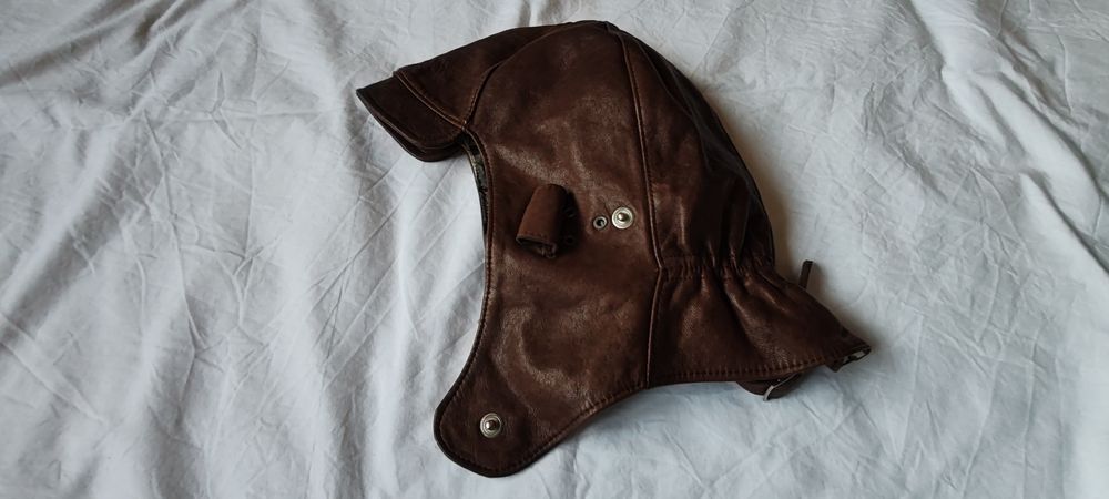 Cască de piele aviator