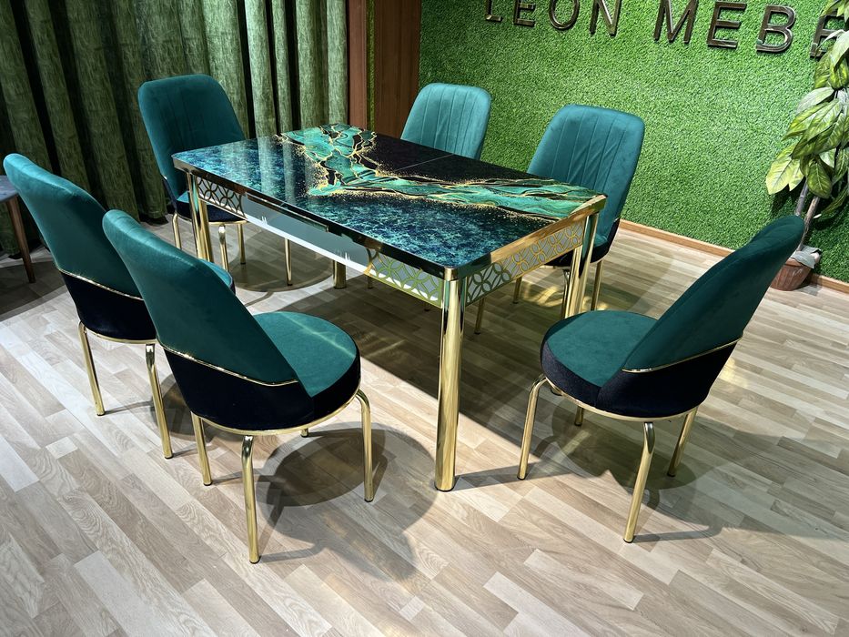 Стол стул Турца 6 кишилик