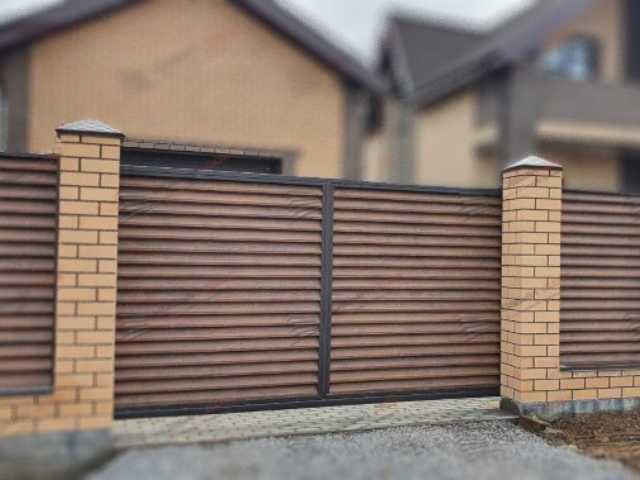 Забор жалюзи горизонтальный