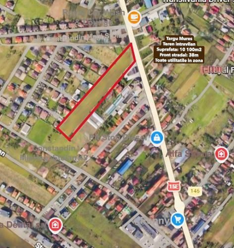 Teren intravilan în Tg.Mureș, Unirii-3,5km de centrul, zonă în dezvoltare.