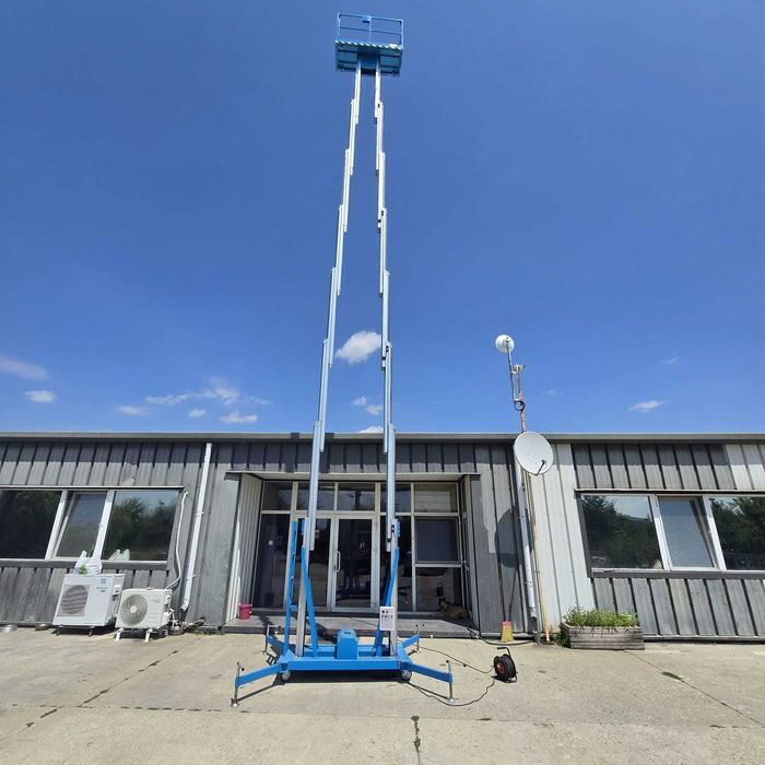 Nacela / Platforma telescopica electrica din aluminiu, capacitate 200 kg  – inaltime de lucru  14 m