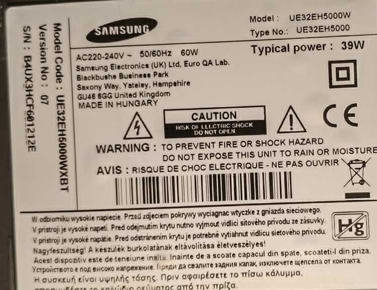 Vand televizor LED Samsung, 80 cm, Full HD,  Model: 32EH5000W