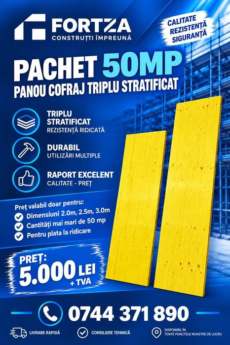 OFERTA - Panouri galbene pentru cofraje Standard
