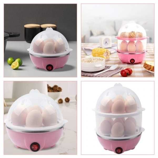 Яйцеварка на пара за 7/14 яйца с таймер, Уред за варене на яйца с пара