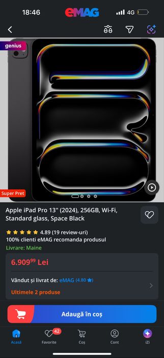 Ipad Pro 13 inchi Wi Fi noua sigilata garantie