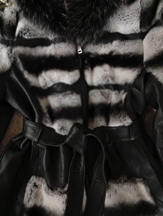 Яке от естествена кожа и косъм  ново