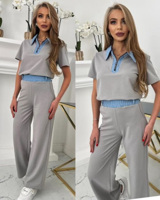 Нов дамски сет с деним ефект