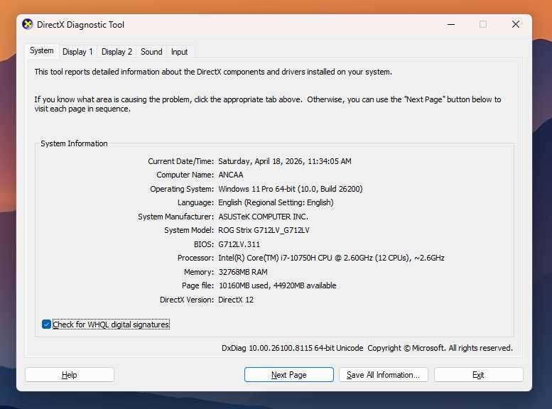 Laptop Gaming Asus ROG Strix G17 i7 / RTX 2060 / 32GB RAM / 144Hz