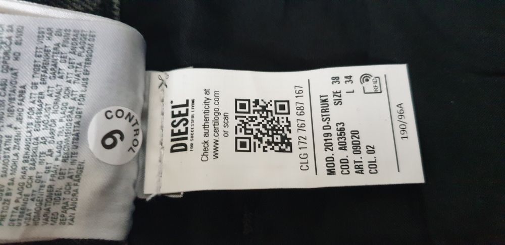 Diesel D - Struct Slim Fit Mens Size 38/34 НОВО! ОРИГИНАЛ! Мъжки Дънки