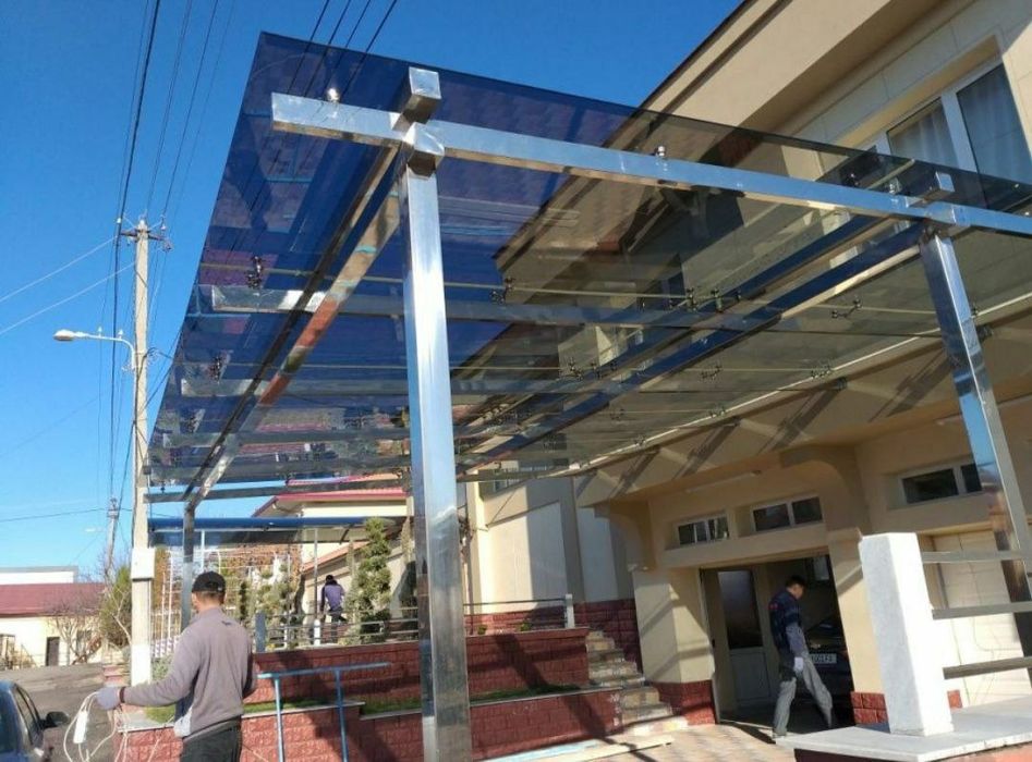 нержавека /перила/навесы/пандус/флагшток