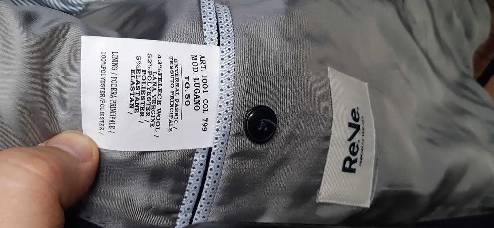 Чисто Нов Официален едноредов мъжки костюм марка ReNe 77