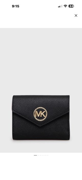 Черно дамско портмоне от естествена кожа Michael Kors