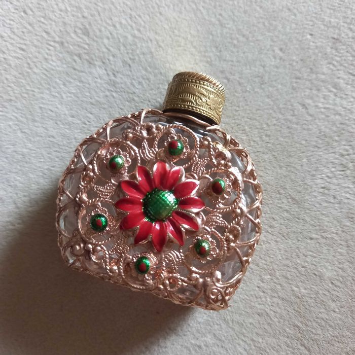 Винтажный флакон для духов в оплётке