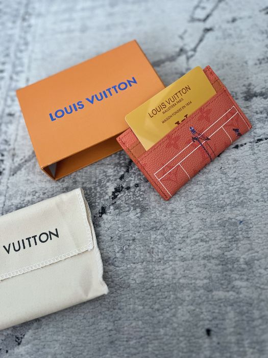 Louis Vuitton Card Holder / Portofel Portocaliu – Artistic Edition